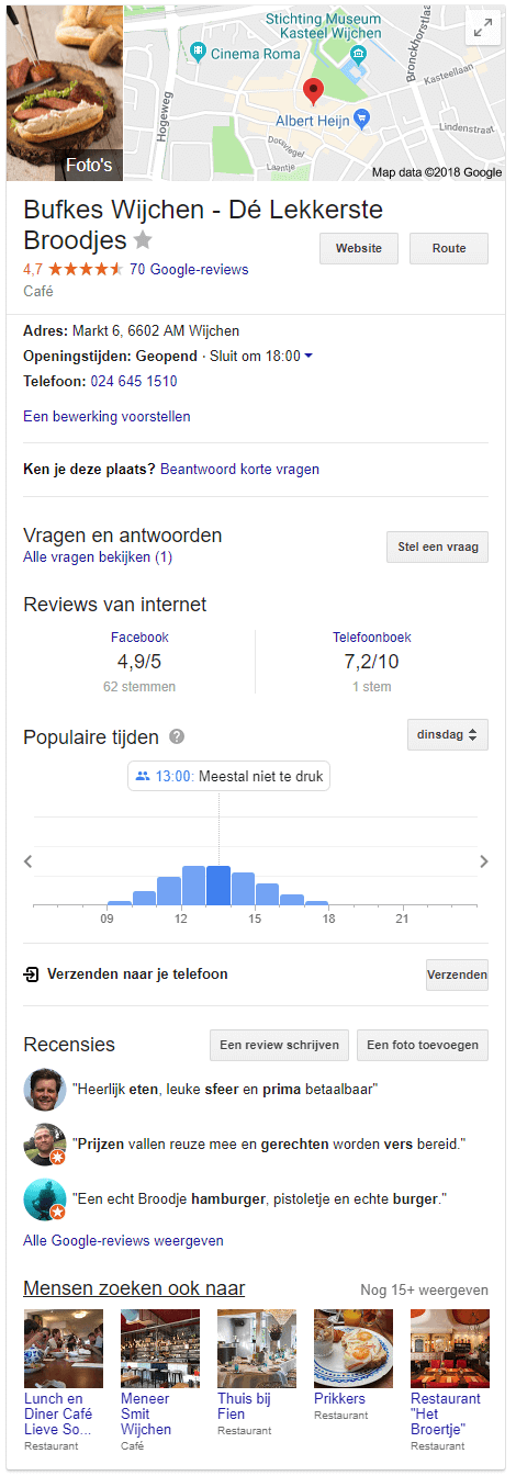 google mijn bedrijf bedrijfsprofiel zoekresultaten